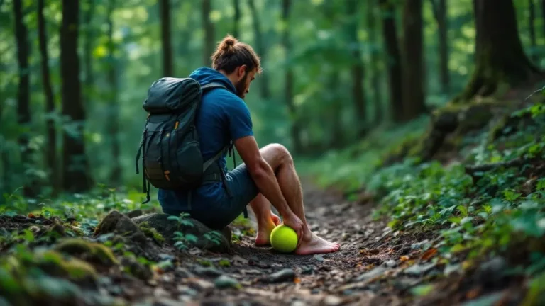 De ’tennisbal-hike’: waarom wandelaars nu massaal een bal meenemen voor hun voeten tijdens de pauze