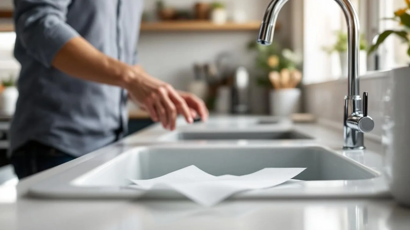 Waarom ik altijd een glas en een vel papier in de gootsteen laat liggen als ik het huis verlaat: een eenvoudige gewoonte met een slimme twist